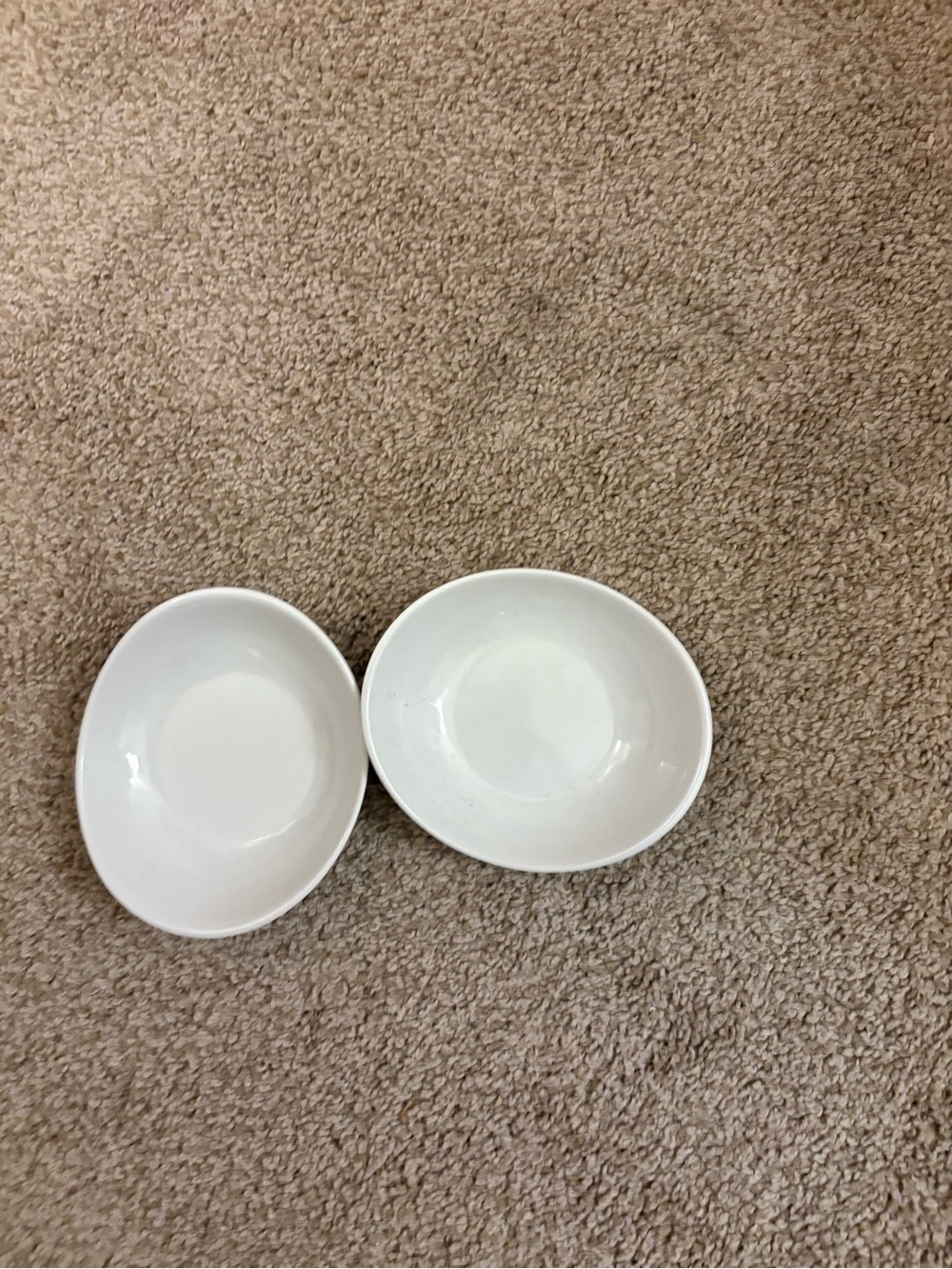 White Ceramic Serving Bowls - Set of 2